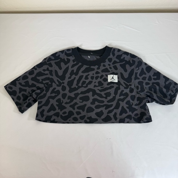 Nike Jordan Jumpman Graphic Cropped GFX Short Sleeve Tee T-Shirt Top Small EUC - Picture 11 of 16